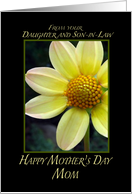 Mother’s Day-Mom from Daughter and Son-in-Law yellow flower card