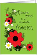 Thank you teacher card