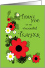 Thank you teacher card