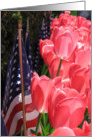 American flag and tulips card