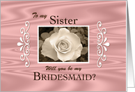 To my Sister-Bridesmaid card