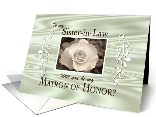 Sister-in-Law-Matron of Honor? card (434671)