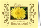Sister-Will you be my Bridesmaid? card