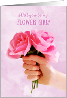 Bridal Invitation to be My Flower Girl at Wedding card