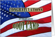 Boot Camp Graduation Congratulations- American Flag card