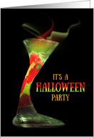 Halloween Party Invitation with Witches Brew Cocktail card