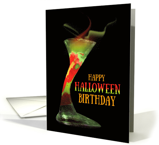 Happy Birthday Halloween Witches Brew card (487225)