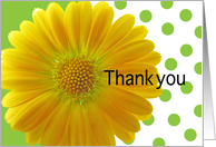 Yellow flower lime polka dots business appreciation card