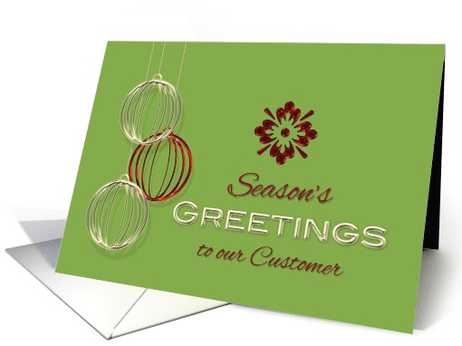 Customer Appreciation Season's Greetings Ornaments Elegant... (496311)