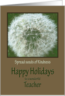 Happy Holidays Teacher environmental holiday card