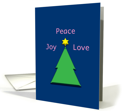 Chrismukkah Interfaith Christian and Jewish Love Peace Joy card