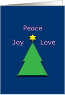 Chrismukkah Interfaith Christian and Jewish Love Peace Joy card