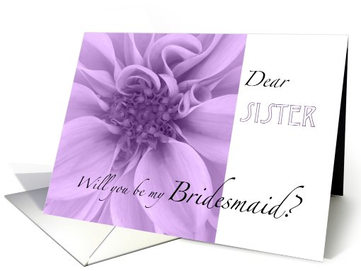 Sister-Will you be my Bridesmaid? card (517015)