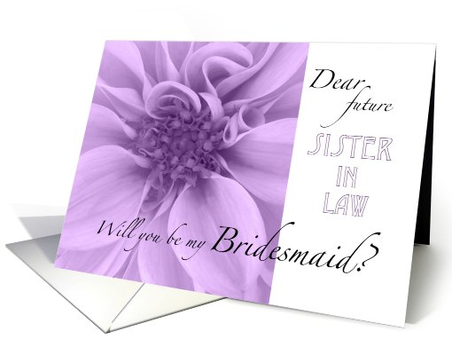 Future Sister-in-Law-Will you be my Bridesmaid? card (517027)