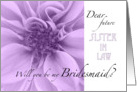 Future Sister-in-Law-Will you be my Bridesmaid? card