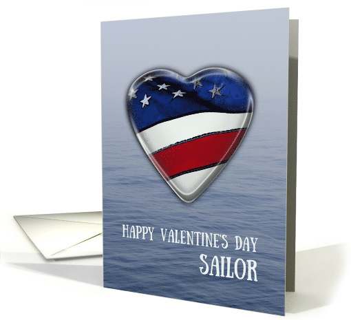 Patriotic Valentine's Day card for Sailor card (541839)