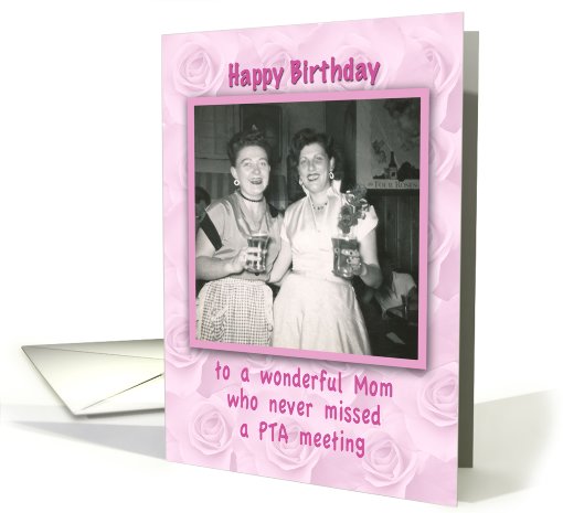 Happy Birthday Mom PTA retro card (566898)