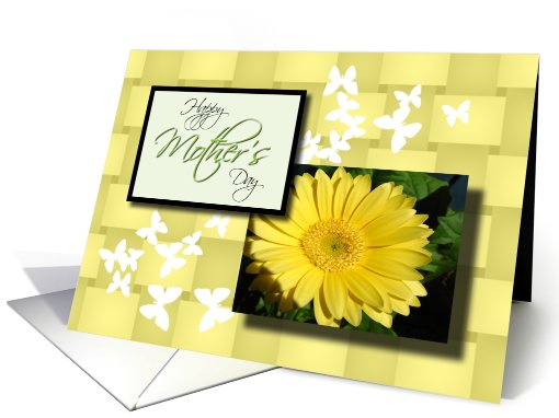 Happy Mother's Day yellow floral card (598015)