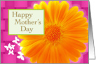 Happy Mother’s Day orange floral card
