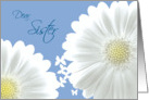 Sister Maid of Honor Invitation White daisies and butterflies card