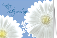 Future Sister-in-Law Maid of Honor Invitation White daisies and butterflies card