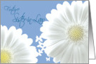 Future Sister-in-Law Maid of Honor Invitation White daisies and butterflies card