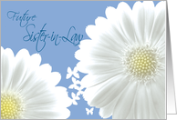 Future Sister-in-Law Matron of Honor Invitation White daisies and butterflies card