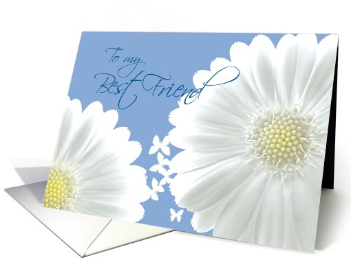 Best friend Matron of Honor Invitation White daisies and... (610429)