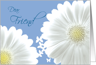 Friend Bridesmaid Invitation White daisies and Butterflies card