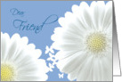 Friend Flower Girl Invitation White daisies and Butterflies card