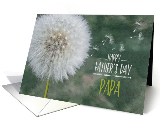 Papa Grandfather Father's Day Dandelion Wish and Flying Seeds card