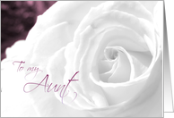 Aunt Matron of Honor Invitation White Rose with Burgundy accents card