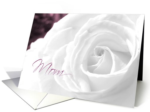 Mom Give me away wedding Invitation White Rose with... (660989)