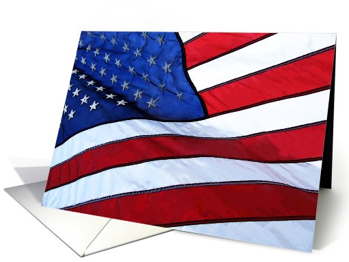 United States American Flag stars and stripes Patriotic card (663101)