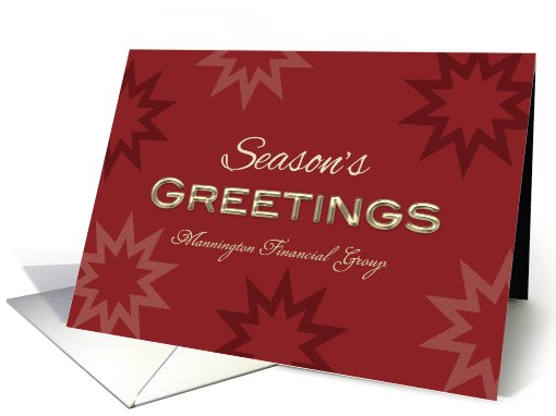 Business Season's Greetings Elegant Customizable Christmas... (665456)