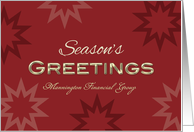 Business Season’s Greetings Elegant Customizable Christmas Holiday card