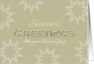 Business Season’s Greetings Customizable Company Name card
