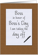 Boss's day card from...