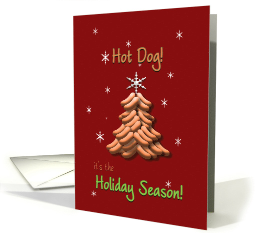 Christmas Business Hot Dog Tree with Star Happy Holidays card (709315)