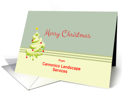 Lawn Care Business Merry Christmas Tree card (735912)