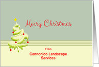 Lawn Care Business Merry Christmas Tree card