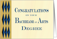 Graduation Congratulations Bachelor of Arts card