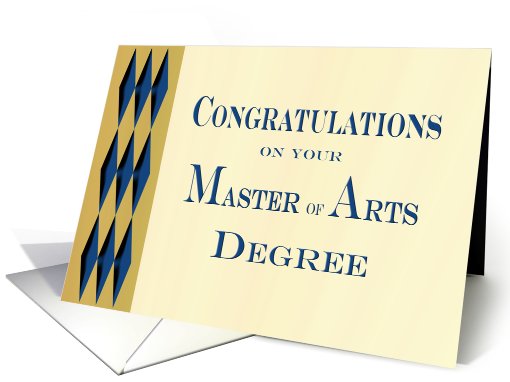 Graduation Congratulations Master of Arts card (737409)