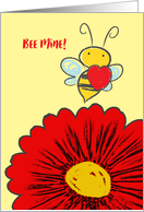 Valentine’s Day Cute Marry Me Proposal Bee with Heart Bee Mine card