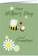 Mother’s Day Great Grandma Cute Great Grandma Bee and Baby Bee card