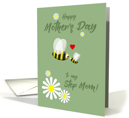 Mother's Day Cute Stepmom Cute Bee and Baby Bee with... (749450)