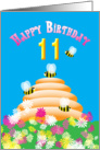 Happy 11th Birthday cute Bees card