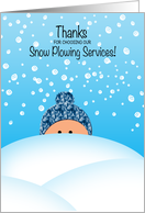 Thank you Customer for Snow Plowing Removal Service card