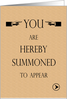 Law school Graduation Party Invite You are Summoned card