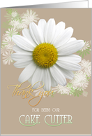 Thank you Cake Cutter Fresh Daisy on Oyster color background card